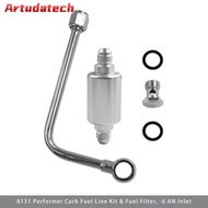 Artudatech 8131 Performer Carb Fuel Line Kit Fuel Filter -6 AN Inlet