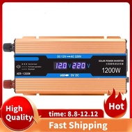 Multifunctional Car Power Inverter 1200W 12v DC to 220v AC Inverter Portable Voltage Inverter