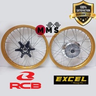RS150 / RSX Takasago Excel Asia Gold Alloy Rim 1.60x17, Racing Boy Lidi Chrome, Hub Gantang Chrome O