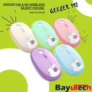 GZ M2 Sirim Wireless Silent Mouse RF Wireless color cute bear 2.4G AA battery PC windows