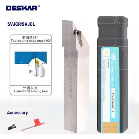 DESKAR 100% Original CNC Lathe Tool SVJBR/L SVJCR/L 1212/1616/2020/2525 External Turning Tool Holder