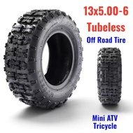 Tubeless 13x5.00-6 Off Road Mini ATV Go-Cart Tubeless Tyre Tayar Tire 6 Inch Dirt Bike Go Kart ATV Q