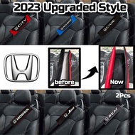 2Pcs Upgrade Thicken Car Seat Belt Cover Carbon Fiber Leather Safety SeatBelt Cushion Protector For Honda City Jazz Beat Civic Accord Accessories
