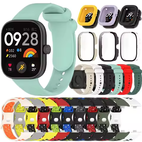 Silicone case +strap for Redmi watch 4 SmartWatch Wrist Band Bracelet For redmi watch 4 Replacement 