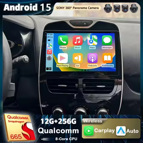 Android 15 CarPlay Stereo For Renault Clio 4 BH98 KH98 2012 -2016 2K QLED Android Car Radio Multimed