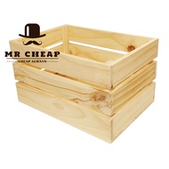 (3 Size-L) Pine Wood Wooden Crate/Wood Storage Crate/Storage Box/Kotak Kayu Pine 1028