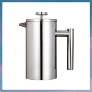 [hotkeystore.] Stainless Steel French Press Coffee Maker Double Wall Insulated French Press Tea Brew