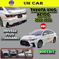 (DRIVE 68 PLUS) (THAILAND) Toyota Vios Ac100 2023-2025 Drive68 Plus Abs Bumper Bodykit Skirt Skirtin