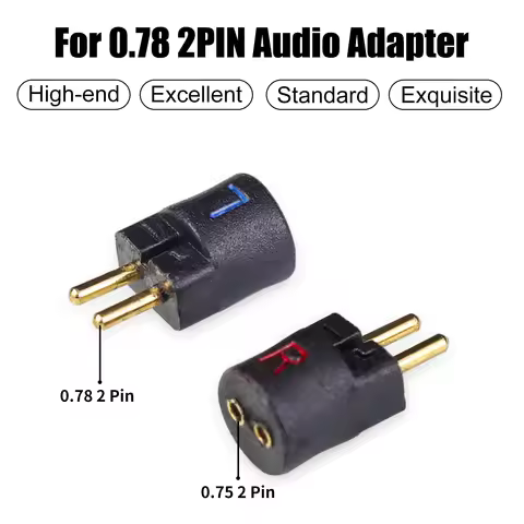 OKCSC Earphone Adater 0.75 2 Pin Male to 0.78 2 Pin Female Connecter for CONDUCTORE/SINGER/SOLOIST/E