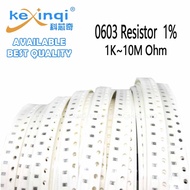 (100pcs) 0603 SMD Resistor 1K~10M 1% 1/10W 1.5K 2.2K 2.7K 10K 33K 22K 47K 51K 68K 100K 150K 270K 470