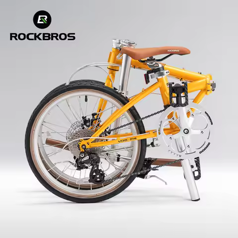ROCKBROS Bike Folding 20 inch Lightweight Design Wire-drawn Disc Brake For Shimano 8-speed System Ad