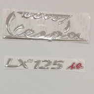 Tem decal xe máy - trọn bộ tem nổi VESPA LX 125 ie OX124-1(màu BẠC)