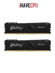 iHAVECPU RAM (แรม) KINGSTON FURY BEAST 16GB (8x2) DDR4 3200MHz BLACK (KF432C16BBK2/16)