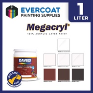 ﹉▣♚Davies Megacryl 100% Acrylic Latex Paint Water Based 1L