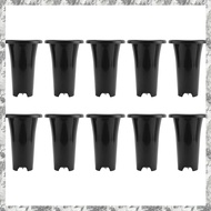 (DKCZ) 10Pcs Plastic Deep Plant Nursery Pots Thick Stable Tall Tree Pots Reusable Tall Seedling Plan