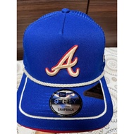 NE 9 Fifty A Trucker Topi Rope SI Atlanta Braves Royal blue baseball cap Snapback Adjustable