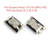 5-50pcs Micro USB Type C Connector jack Dock Charging port Socket For Huawei Honor 10 V10 20Pro P20 