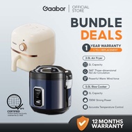 [Bundle] Gaabor 2L Air Fryer Premium Portable Multi-Functional Non-Stick and Rice Cooker