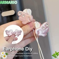 IARMARIOQR  Earphone Decoration, Y2K Clip-On Design Headphone Accessory, Damage-Free Installation St