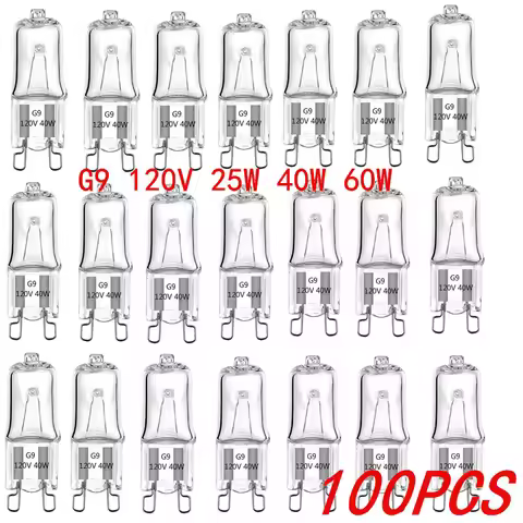 Wholesale 5/10/20/50/100PCS G9 120V 25W 40W 60W Eco Halogen Light Bulbs LED Lamp Bulbs Inserted Bead