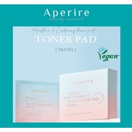 [Aperire] Purity Blue Toner Pad, 10 Pouches for Travel, 20 Sheets, Korea Toner Pad, Cooling Pack, K-