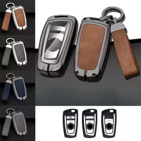 A+ Zinc Alloy TPU Leather Car Key Case Cover For BMW F10 F30 X4 X5 1 2 3 4 5 6 7 X2