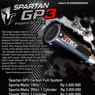 Knalpot 3 suara tipe Spartan GP3 (150cc) Carbon Edition Fullsistem