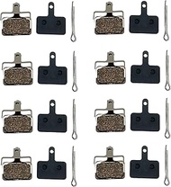 8 Pairs Bike Brake Pads Resin Semi-Metal Bicycle Disc Brake Pads Compatible with TRP Tektro Shimano 