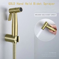 【SG Stock】 Light Luxury Matt Gold Stainless Steel Bidet Spray Set / Upgrade to 1.2 Meter Rubber Hose