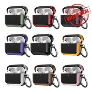 Armor Protective Case For Airpods Pro 3, Hard Shell With Metal Carabiner, Wireless Charging E9r1