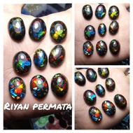 Black opal kalimaya stone