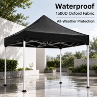 【24H Shipping】Khemah Niaga 10x10FT Heavy Duty Folding Canopy Full Set Waterproof Outdoor Tent Parkin