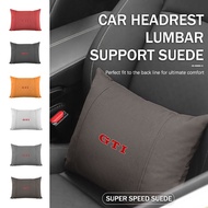 Suede Seat Cushion Lumbar Support Memory Foam  For Volkswagen VW Jetta Golf4 5 6 Beetle CC B5 B6 B7 EOS GTI MK2