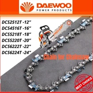 Daewoo Saw Chain for chainsaw Rantai chainsaw 16,18,20,22 &amp; 24 inch
