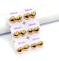 Anting tusuk dewasa giwang bentuk love glossy