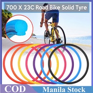 700 x 23C Non-slip Bicycle Solid Tire Tubeless Road Bike Tire Heavy Duty Wearresisting Riding Tyre