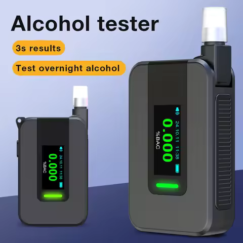 Portable Alcohol Tester Electrochemical Alcohol Detector Professional Breathalyzer LCD Display Drunk