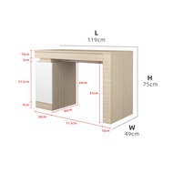 KitchenZ 4FT Jordan Series Writing Table with Storage Office Study Table - HMZ-FN-WT-J2007