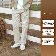 High-quality men's Khaki trousers in Regular straight form, straight-leg Khaki Trouser pants in 01 B