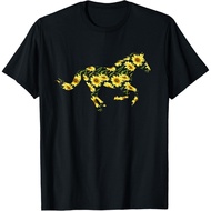 MATAHARI Horse with sunflower, sunflower, horse riding, horse flower t-shirt