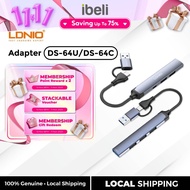 LDNIO DS-64U/DS-64C USB Hub Adapter Dock Station Mini Converter Multiple Ports TYPE C 4 IN 1