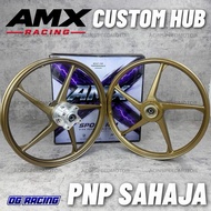 G500 CUSTOM HUB RIM 1.4/1.4x17 Y15ZR Y16ZR/Y15 5 Batang Custom Rim Hub Ego Disc/Bronze hitam SP500 C