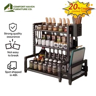 Comfort Haven Furniture Co.Kitchen Spice Rack Large Capacity Kitchen Multi-Functional Organizer调料架