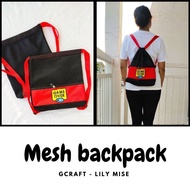 Mesh backpack - thick mesh drawstring backpack