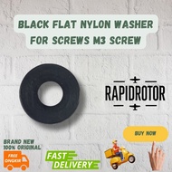 Black Flat Nylon Washer for Screws M3 Screw