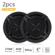 2ชิ้น6นิ้วลำโพงแบบแกนร่วมอเนกประสงค์12V 270W 3ทางรถยนต์ HiFi ลำโพงความถี่เต็มรูปแบบ