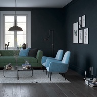 SINAR JOTUN 4477 DECO BLUE 5 LITER MAJESTIC TRUE BEAUTY SHEEN INTERIOR WASHABLE PAINT/ CAT DINDING D