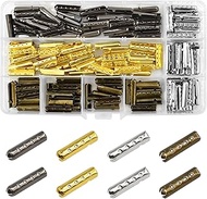 200Pcs 23mm Shoelace Aglet, 4 Holes Shoe Lace Tips Head Replacement Metal Cord End Tips for Sneakers