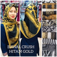 🌸bawal crush satin hitam gold 🌸