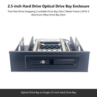 TOOLFREE Aluminum Alloy 2.5inch Hard Drive Single Bay /  Dual Bay Enclosure Lockable Bay Door ﻿